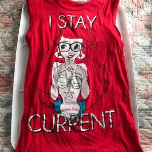 NWOT Disney Little Mermaid Sleeveless Top